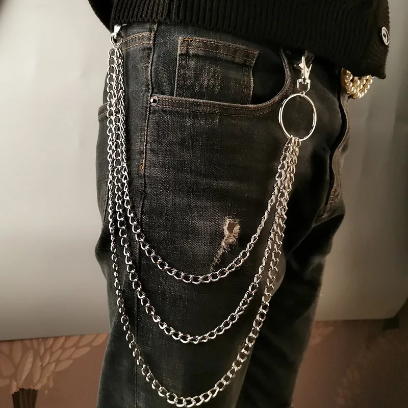 Phone Accessories Men - Layer Metal Belt Chain Punk Hook