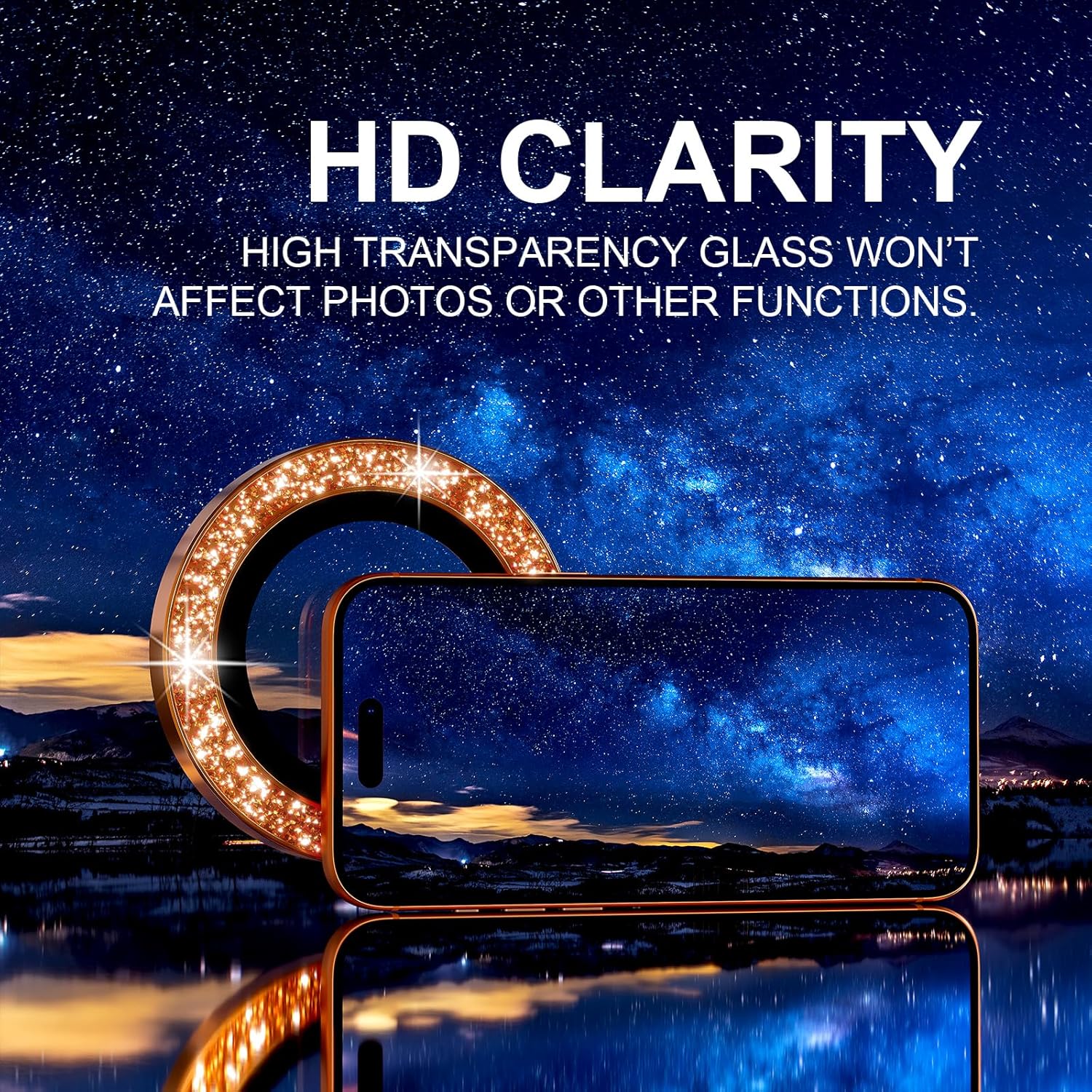 Glitter Orange Camera Lens Pro - Phone Accessories For Photography review and price