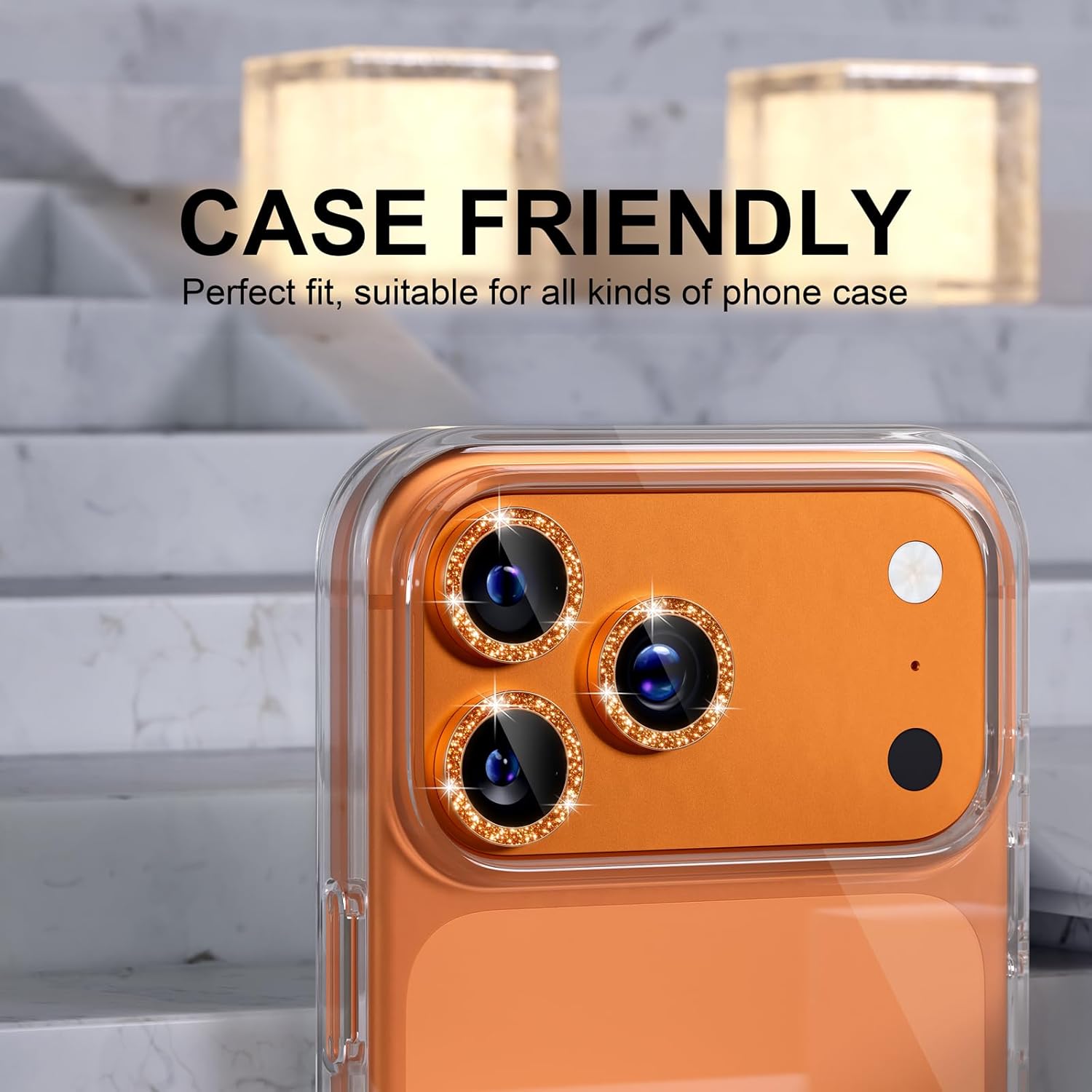 Glitter Orange Camera Lens Pro - Phone Accessories For Photography review and price
