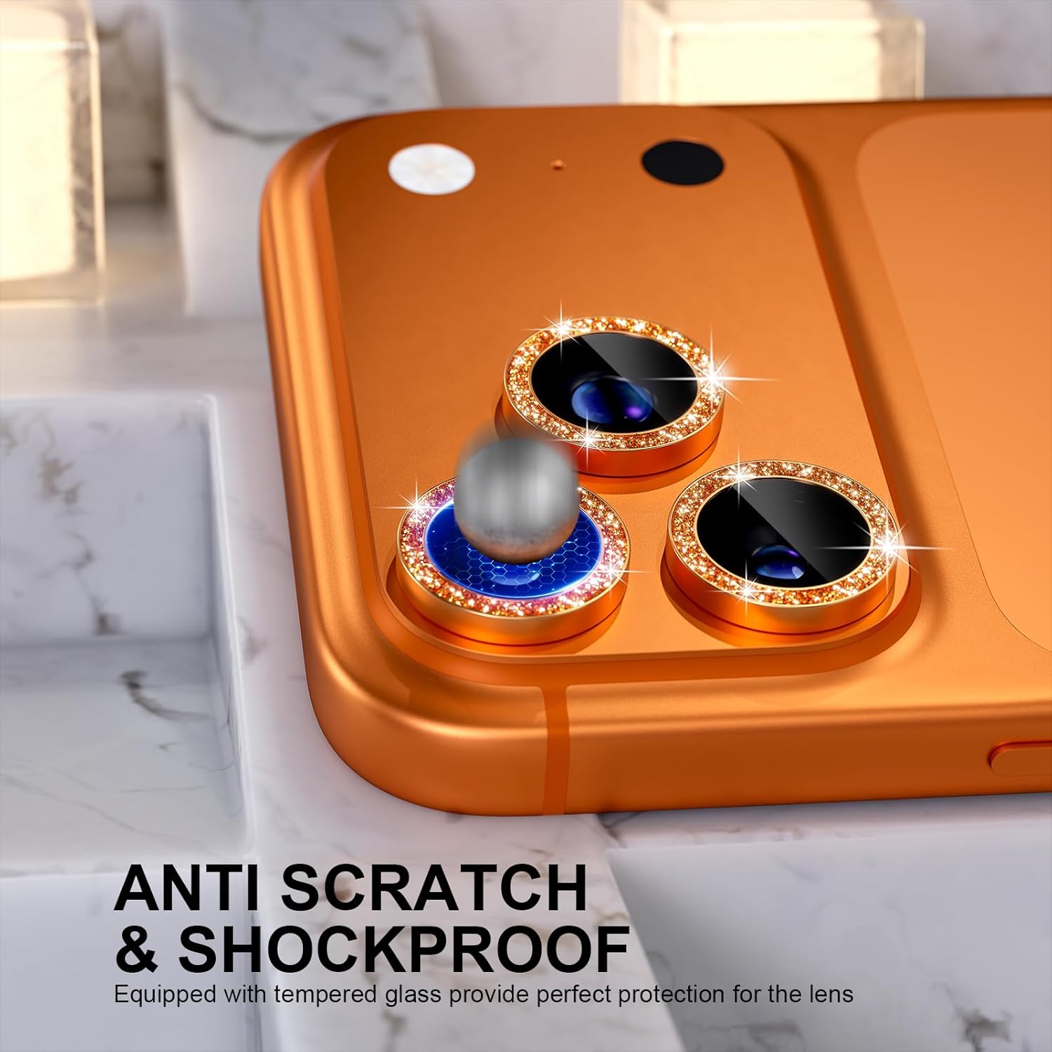 Glitter Orange Camera Lens Pro - Phone Accessories For Photography review and price