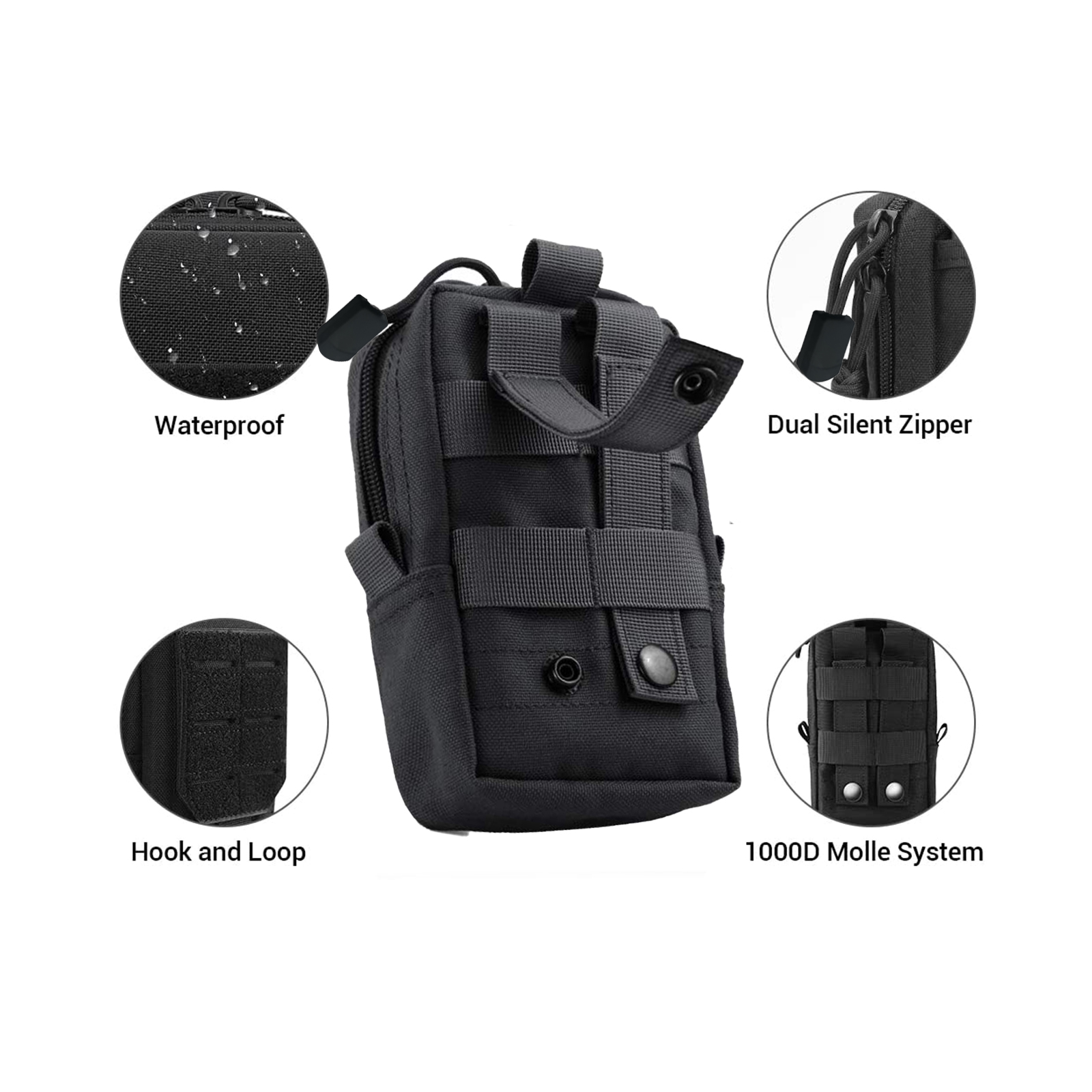 Tactical Molle Pouch Waist Bag - Phone Accessories Men review and price