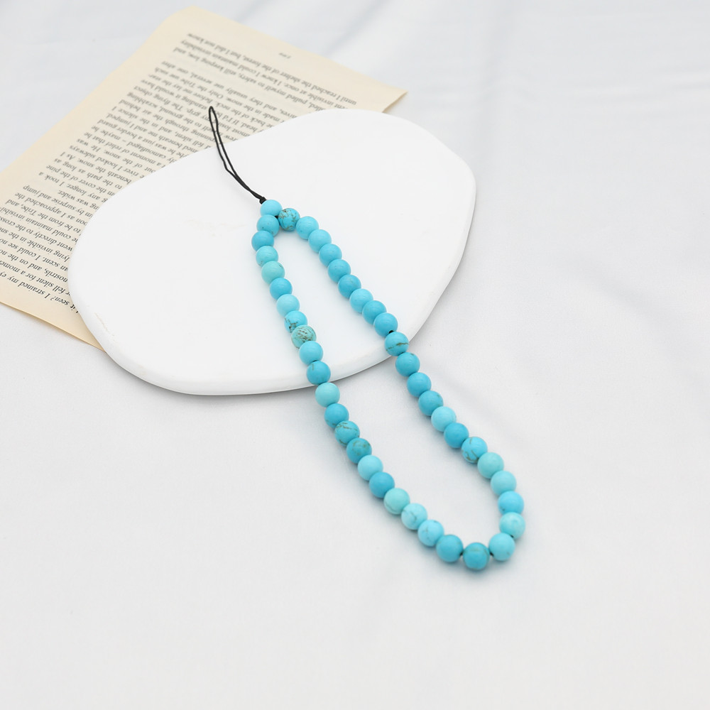8MM Blue Turquoise Beaded Mobi - Phone Accessories Men review and price