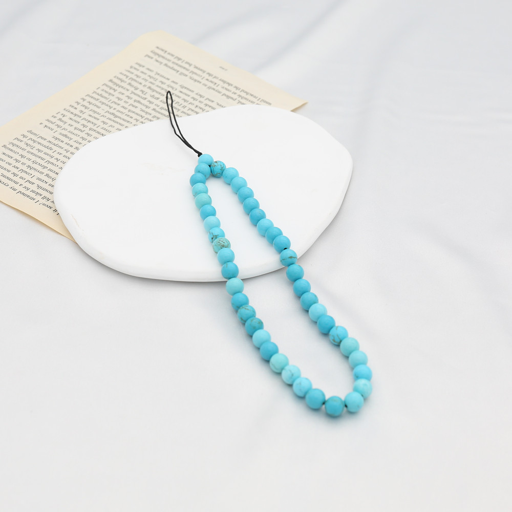 8MM Blue Turquoise Beaded Mobi - Phone Accessories Men review and price