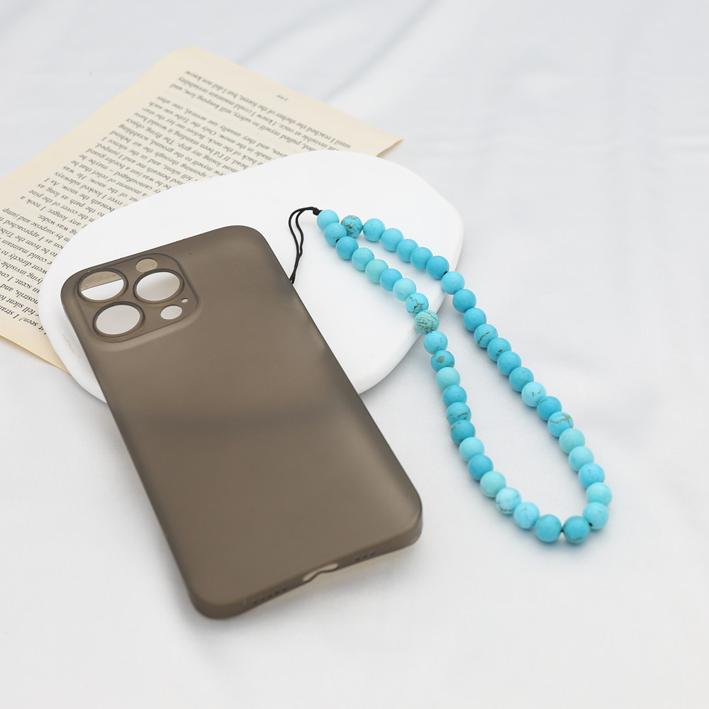 8MM Blue Turquoise Beaded Mobi - Phone Accessories Men review and price