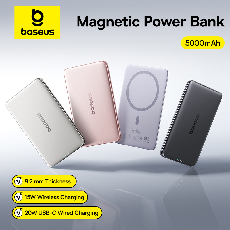 Baseus 5000mAh Magnetic Power  - Power Bank Slim review and price