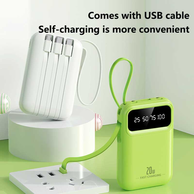 50000mAh 4 In1 Built-in Cable  - Power Bank Slim review and price